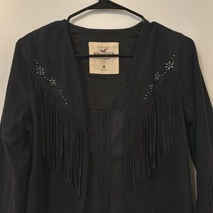 NEVER WORN. Hollister fringe suede jacket.